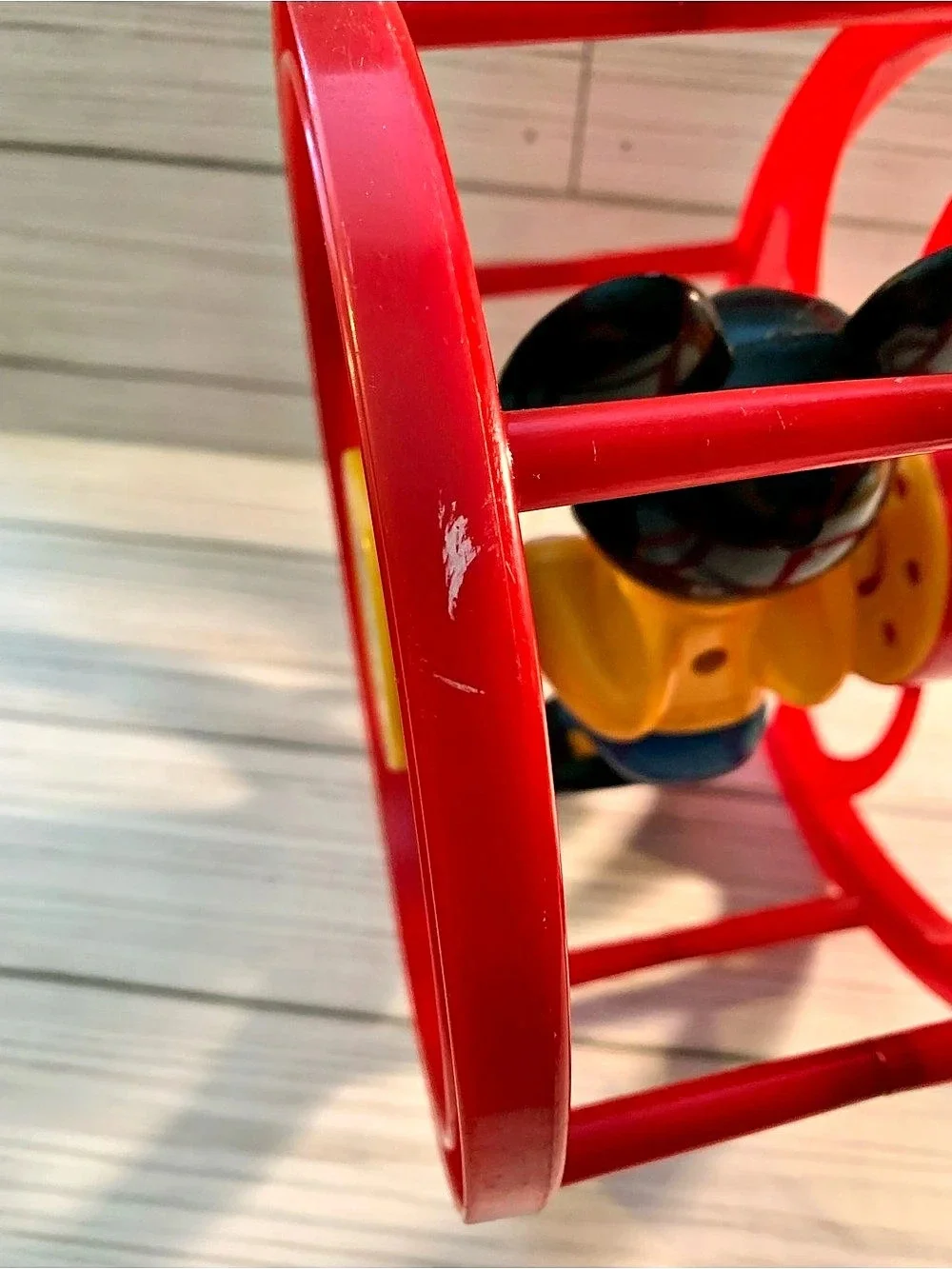 Disney Vintage Mickey Mouse Tumbling Wheel Toy